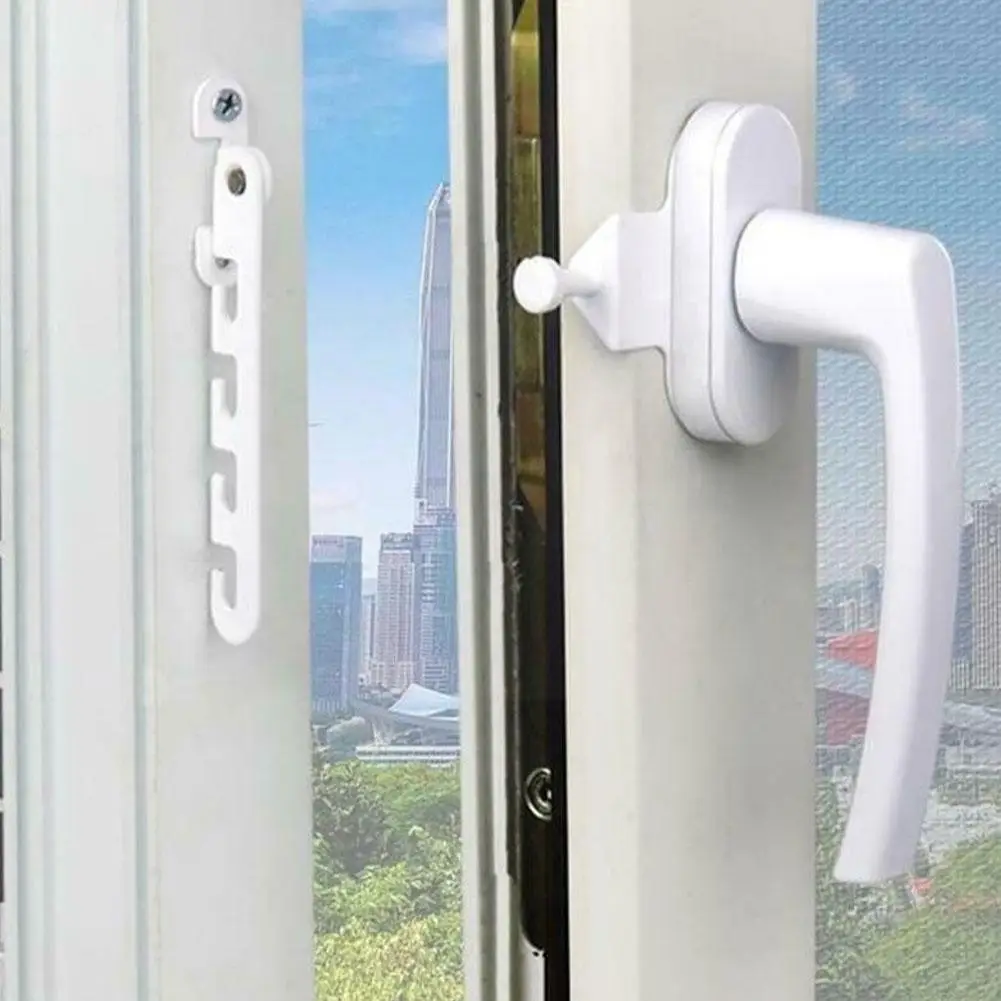 Adjustable Window Limiter Latch Position Stopper for Kis Child Safety Protection Wind Brace White Color H2K7