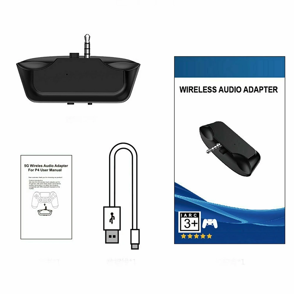 Controller 3 5mm Plug Bluetooth Audio Transmitter Adapter Delicate Design Durable Converter Adapter for Headphones for PS4
