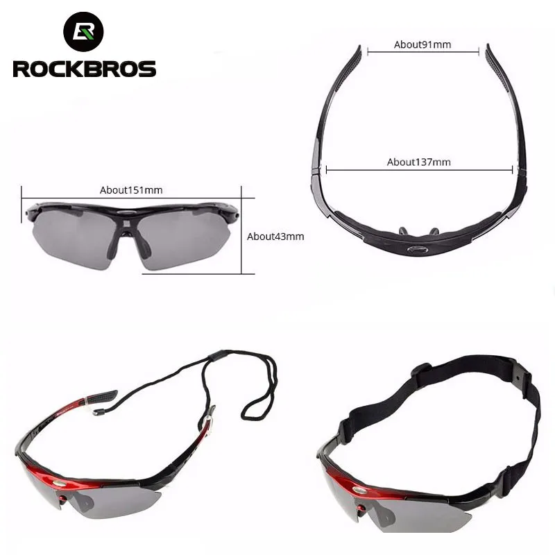 ROCKBROS Поляризованные дорожные велосипедные очки защитные мужские спортивные