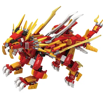 

800pcs Compatible Lepining Ninjagoes Fire Lion Model Building Blocks Toys Kai Jay Figures Bricks Educational Toys For Children