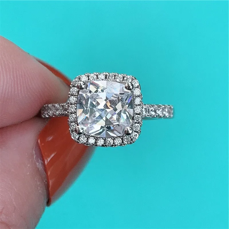 Vecalon, роскошное кольцо, Настоящее серебро 925 пробы, 3ct, AAAAA Cz, обручальное кольцо, кольца для женщин, свадебные, вечерние, ювелирные изделия