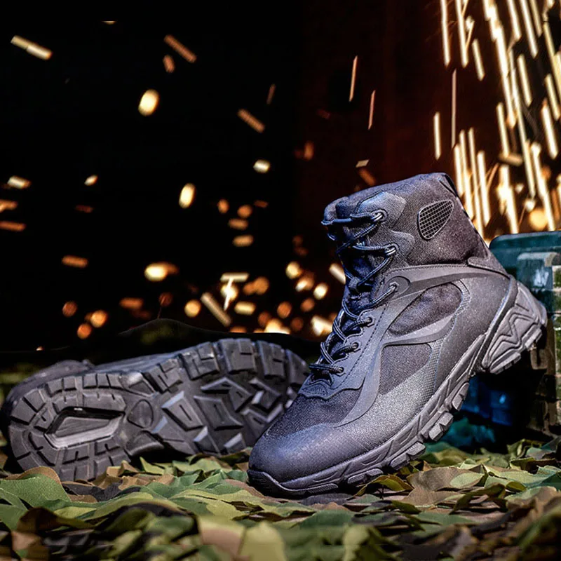 Men Outdoor Tactical Ultralight Breathable Boots Desert Military Sport Boots Hiking Camping Climbing Tourism shoes