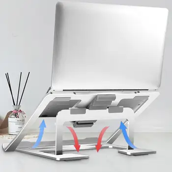 

Cooling Rack Folding 6 Heights Adjustable Aluminum Alloy Desktop Portable Holder Universal Ergonomic Non Slip Laptop Stand