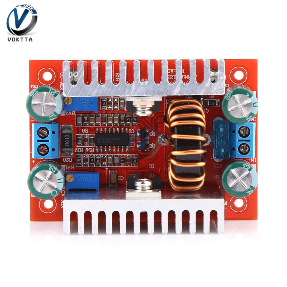 400W 15A DC-DC повышающий преобразователь постоянного тока Step Up трансформаторный источник энергии Напряжение регулятор постоянного Мощность теплоотвод 8,5 с v-образным вырезом с алюминиевой крышкой, 50В для 10-60V