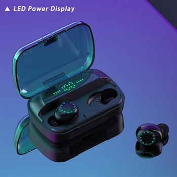 

Bluetooth Wireless Earphone F9-9 TWS Earphones Sports Headphones Stereo Bass Noise Cancelling Earbud With Mic Charging Box