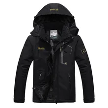 Мужская куртка для походов, кемпинга, трекинга, зимняя водонепроницаемая лыжная куртка, уличная внутренняя Толстая бархатная теплая куртка, пальто, большие размеры, L-6XL