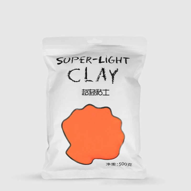 500 г/пакет, супер светильник, глина, сделай сам, глина для моделирования, ручная и ножная печать, глина, резиновая глина, Детские обучающие и обучающие игрушки - Цвет: 7orange