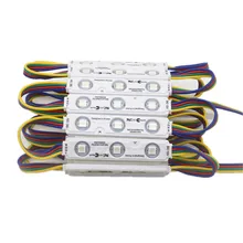 20 шт./лот 0,5 W/чип ультра яркий светодиодный модуль светильник RGB полосы светильник лампа SMD 5050 бисерный чип diy AC/DC 12V Водонепроницаемый Модуль светильник Инж