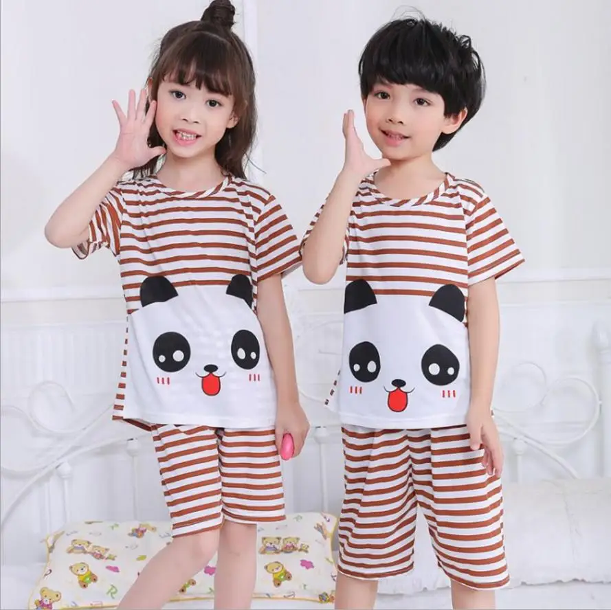 Детские летние пижамы 2020 г. Комплект одежды для сна с героями мультфильмов