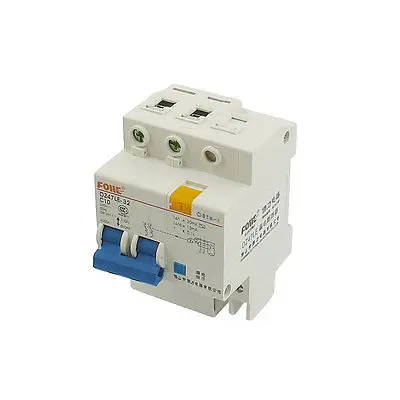 AC 230V 10A 2 Полюса Защита от перегрузки заземление утечки выключатель 2 P+ N