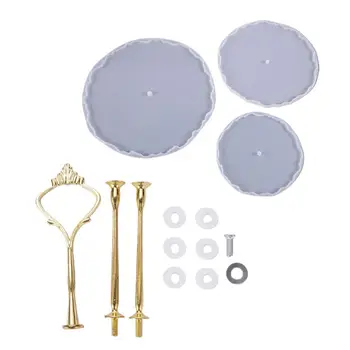 

Crystal Epoxy Resin Mold Three-layer Fruit Tray Casting Silicone Mould DIY Crafts Desktop Decoration Making Tools