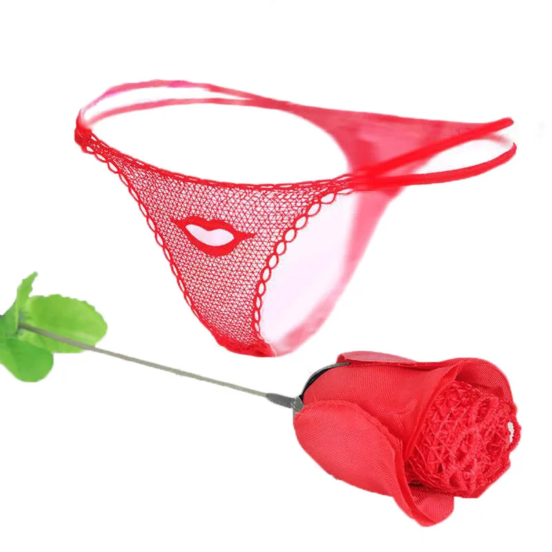 PROD 4000388439095 12pcs/lot Creative Rose G String Sexy Hollow Out
Lady Thongs Red Lace T-back Low-Rise Women Underwear Panties 30