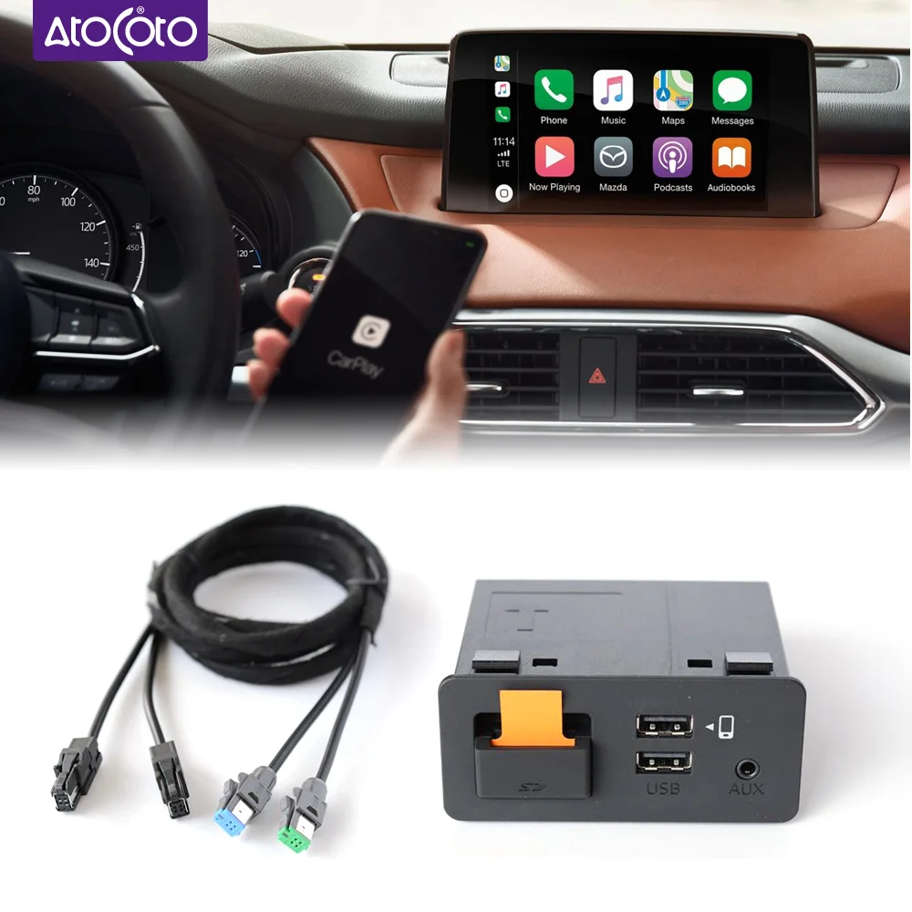 Car Connect System CarPlay Carlife USB Cable Wiring Adapter Hub for