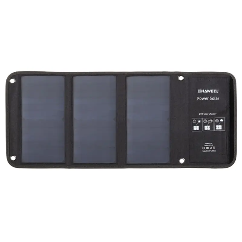 

HAWEEL Solar Panel Power Charger Backup Power with Portable Mini Dual USB Ports