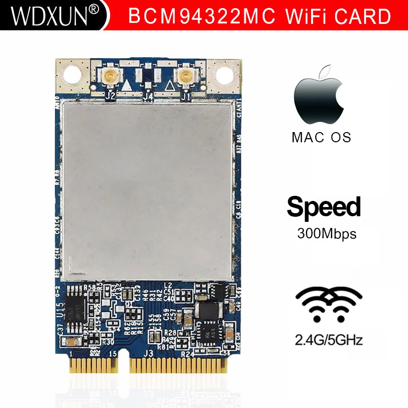 • Bcm94322 94322Mc Airport Extreme Wireless Wifi Card Per Tutti I Mac Pro Mb988Z/A Ad Alta Velocità