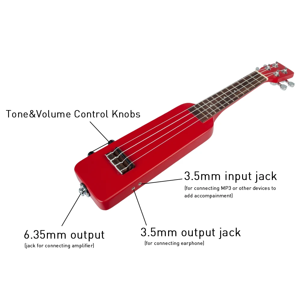 Naomi Electric укулеле 2" сопрано Solidwood Okoume электрический набор укулеле Сумка-розовый+ струнная Студенческая начинающая девочка/мальчик 5 цветов