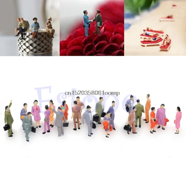 2017 Toy 100PCS 1:87 Building Layout Model People HO Scale Painted Figure Passenger 1