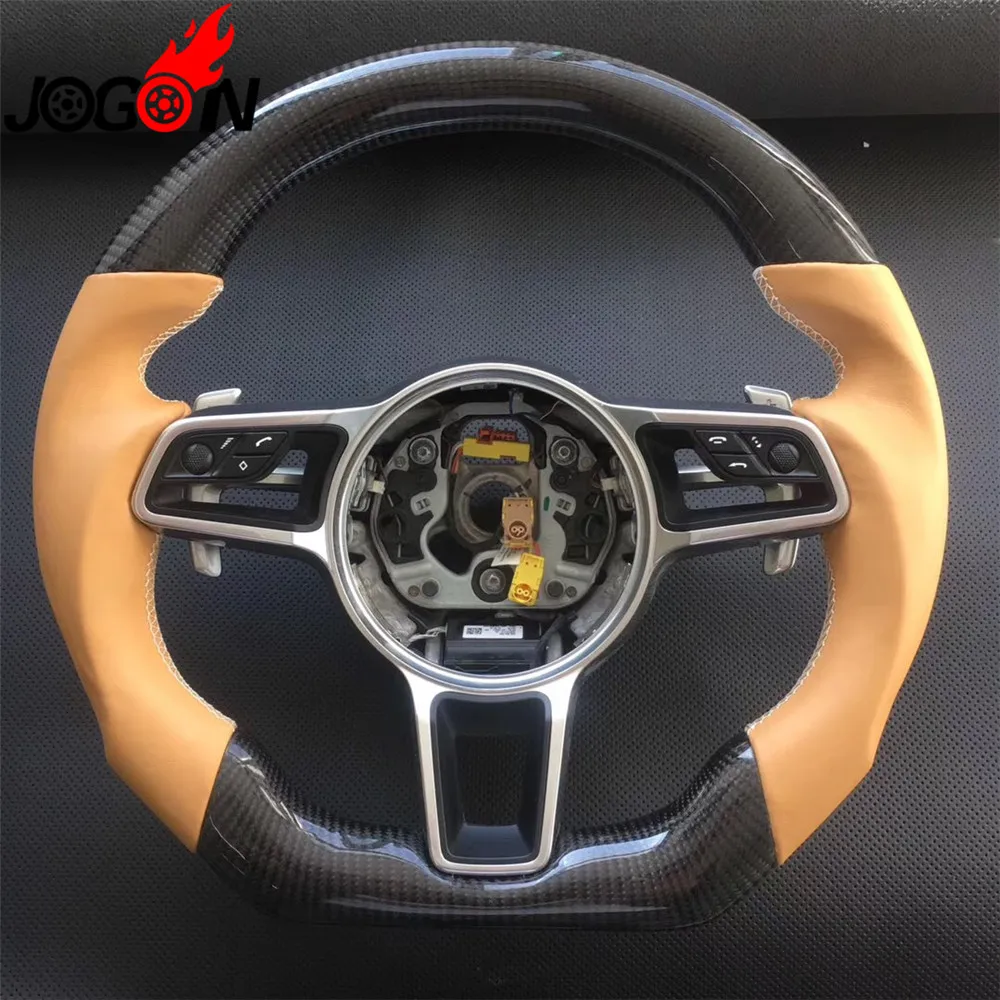 Сменный руль из углеродного волокна для PORSCHE MACAN CAYENNE PANAMERA 991 918 997 718 2015 2018|Рулевые