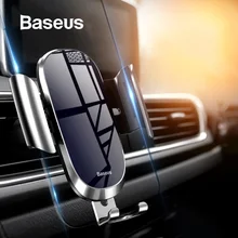 Автомобильный держатель для телефона Baseus для iPhone, samsung, держатель для мобильного телефона, подставка, металлический, Гравитационный, с вентиляционным отверстием, gps, держатель для сотового телефона в автомобиле