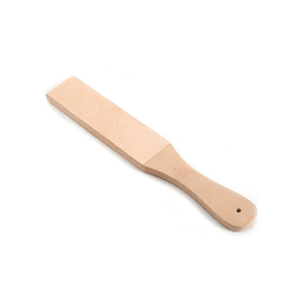 Деревянная ручка кожаный точильный ремень Scarve нож точильная плита растительного дубления кожа двухсторонний инструмент для заточки дома