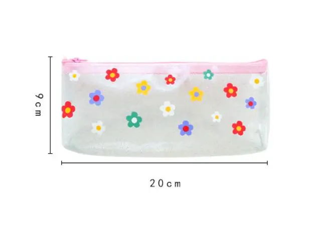 Cute Fruit Transparent Pencil Cases for girls Kawaii PVC Stationery pouch pen Bag School Office Supplies Escolar