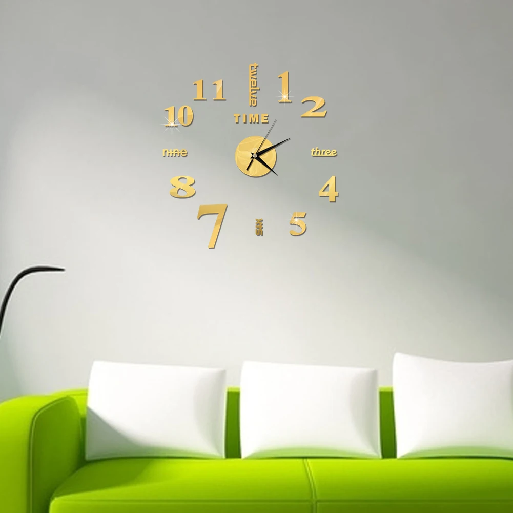 60x60 см DIY настенные часы стоматологические настенные часы игла зеркало стоматолога офисный Декор подарок для дантиста декоративные часы для дома на стену