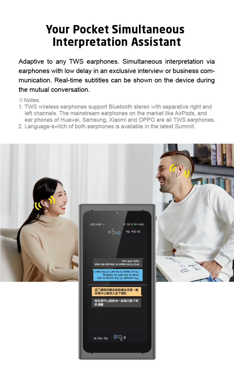 Langogo New artificial intelligence Translator Smart Photo Voice Translator of
