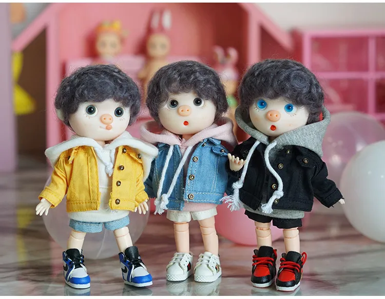 1:12 Одежда для кукол Модная Джинсовая куртка, Толстовка для OB11 Obitsu 11 Molly 1/12 BJD аксессуары для кукол, подарок для девочек