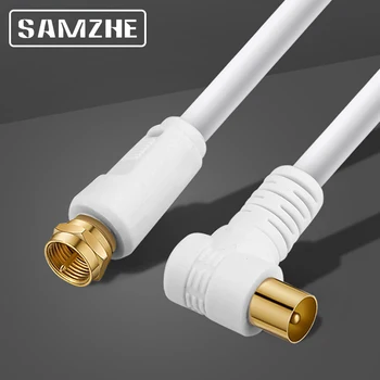 

SAMZHE 90 Degree Angle HDTV Cable Antenna Satellite Cable High Definition Video Output RCA Cable