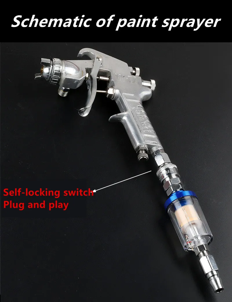 1PC 1/4'' Oil Water Separator Inline Air Hose Filter Moisture Trap For Compressor Spray Paint Gun Pneumatic Parts high pressure 1PC 1/4'' Oil Water Separator Inline Air Hose Filter Moisture Trap For Compressor Spray Paint Gun Pneumatic Parts high pressure