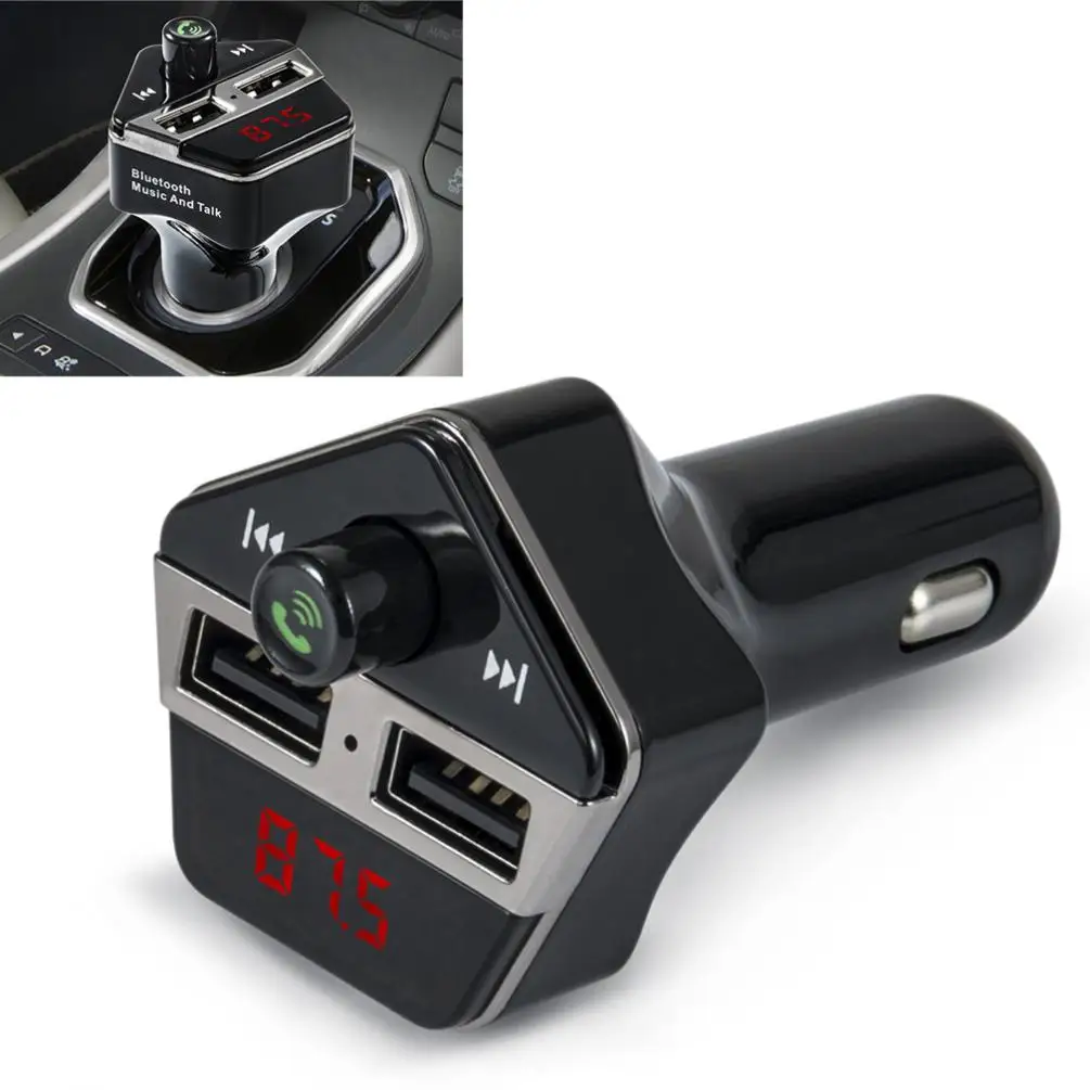 Автомобильный ЖК-дисплей Bluetooth MP3 музыкальный плеер комплект Авто Радио плееры Hands-free fm-передатчик зарядное устройство подходит для телефонов Расширение MP3 USB TF