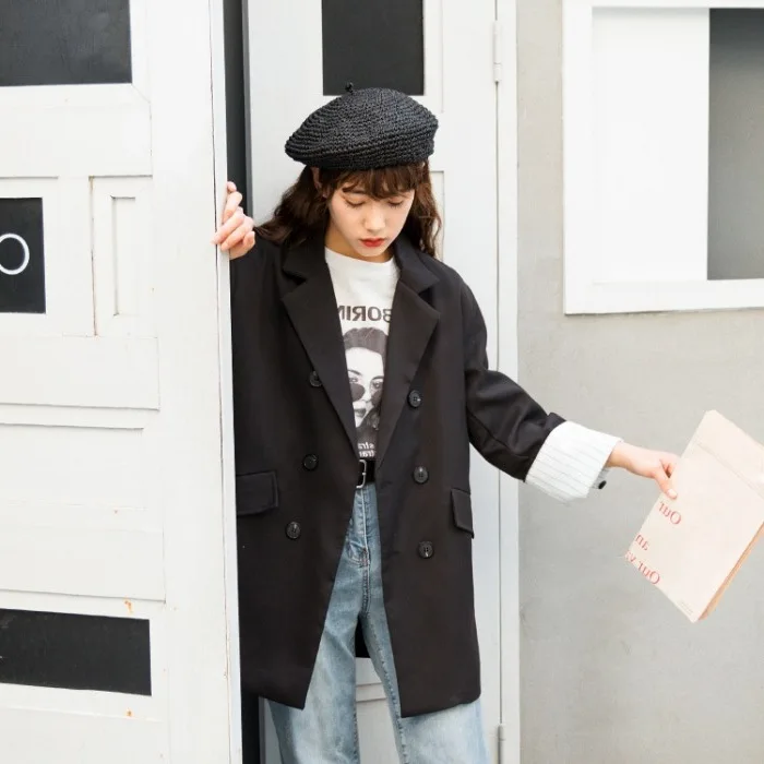 

Summer Elegant New CHIC Retro Loose-Fit-Style Suit Elegant Quality Korean-style New Style England Versatile Women's Explicit