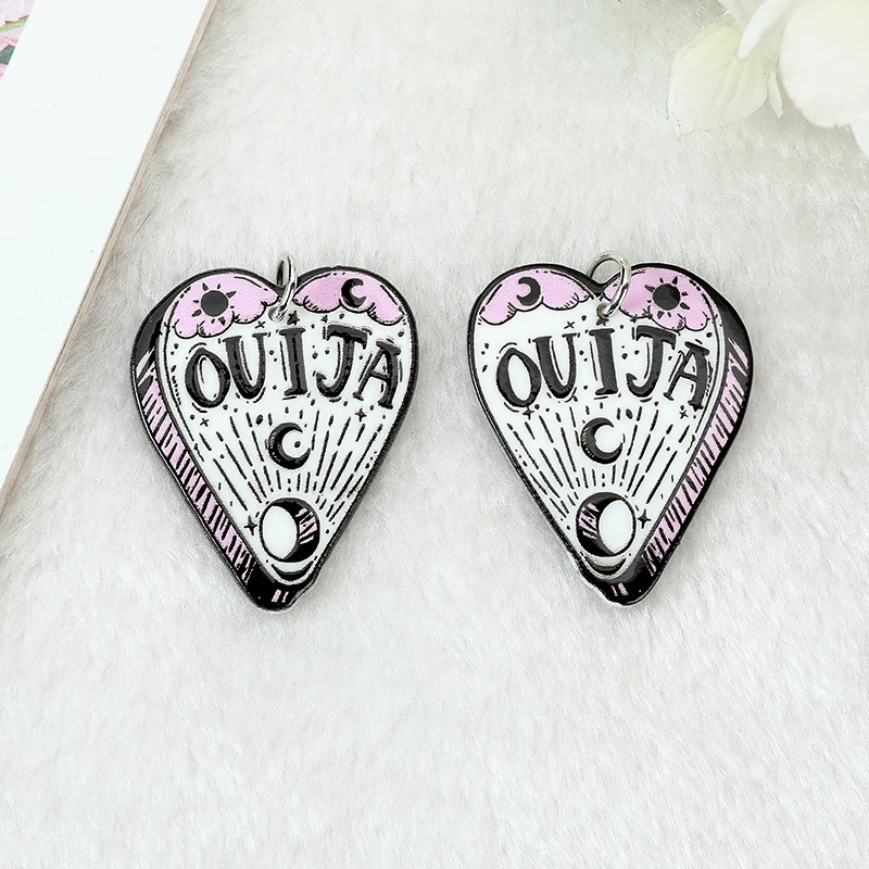 12Pcs Pastel Goth Halloween Charms Coffin Tomb Acrylic Jewlery Findings For  Earring Necklace Diy Making