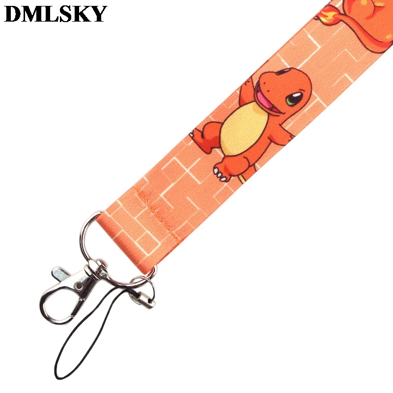 DMLSKY Charmander брелок Аниме Забавный телефон ремешок для женщин Модный ремешок для шеи для ID карты Телефонные ключи M4040