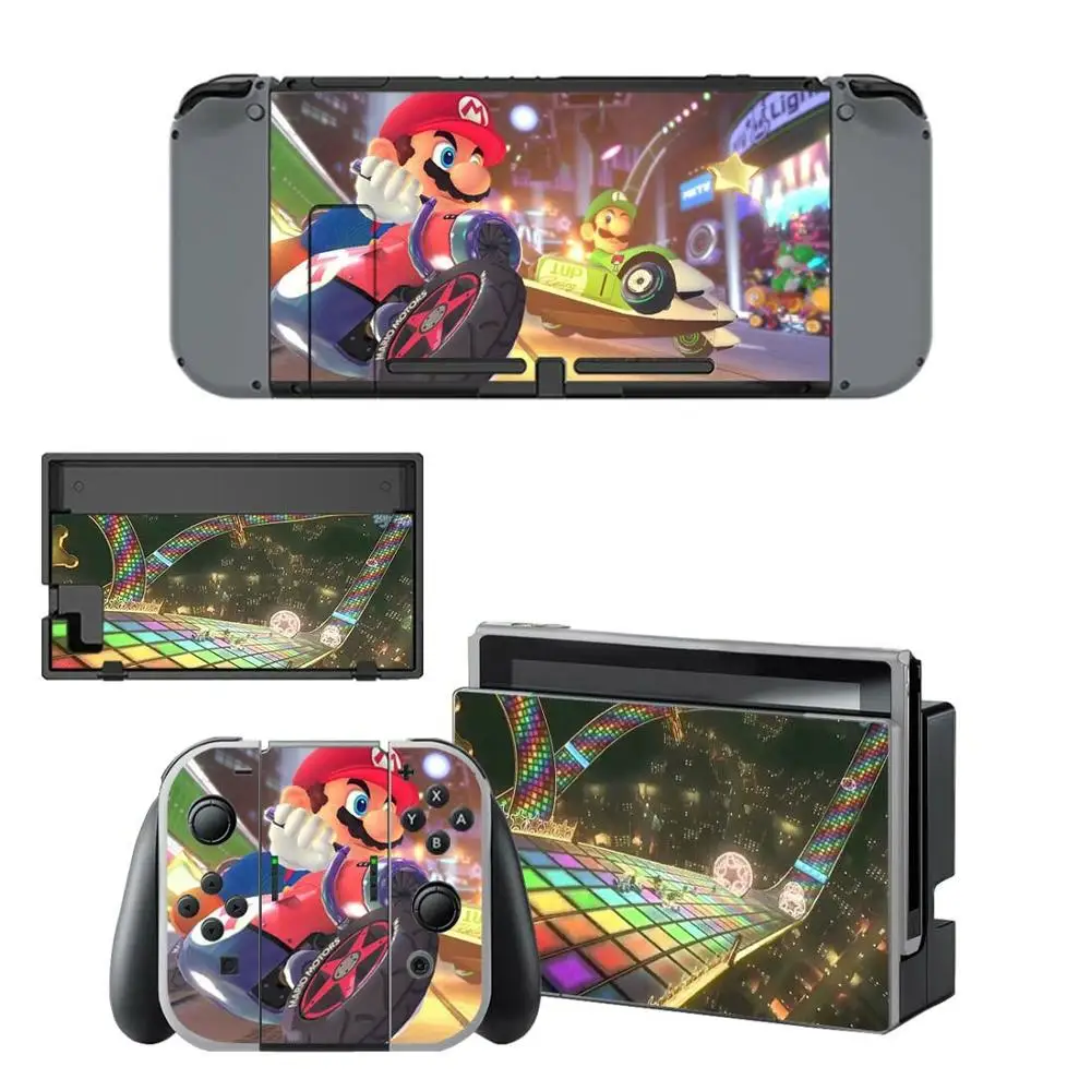 YSNS0386 Наклейки Mario kart для nintendo switch, наклейки для nintendo Switch, консоль Joy-con, контроллер, док-станция, Скины Виниловые - Цвет: YSNS0386
