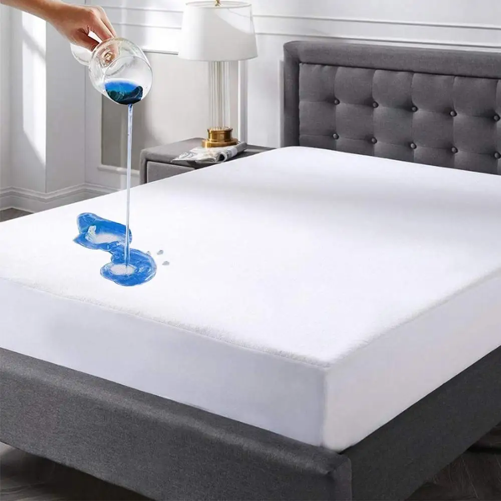 

Terry Waterproof Mattress Cover With Elastic Band Breathable Cotton Bed Protector Cover For Bed Bug Baby Pet Sheet More Sizes