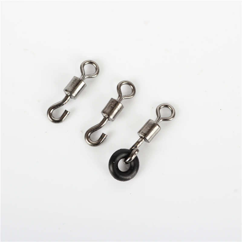 20 piezas de 8 formas giratorias, gancho único, pasador giratorio, anillos de conector sólido de Aleación de Cobre de alta calidad, accesorio de aparejos de pesca
