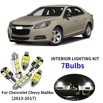 

7x Canbus White LED Light Bulbs Interior Kit For 2013-2017 Chevrolet Chevy Malibu Map Glove Box Trunk Cargo License Lamp 12V