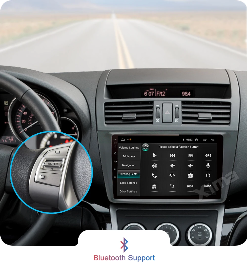 2G+ 32G 2 din Android 9,0 Автомагнитола для Mazda 6 Rui wing 2008 2009 2010 2011 2012- Wifi радио аудио gps Мультимедиа Playe