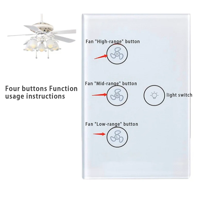 Smart fan switch WIFI network link smart life APP control US standard AC100V 240V | Обустройство дома