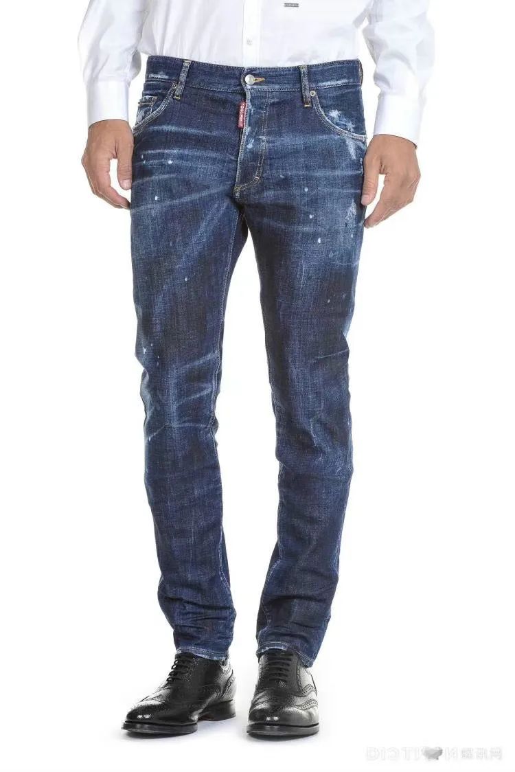 

Fashion Hip Hop Patch Men Retro Jeans Knee Rap Hole Zipped Biker Jeans Men Loose Slim Destroyed Torn Ripped Denim Man Jeans #685