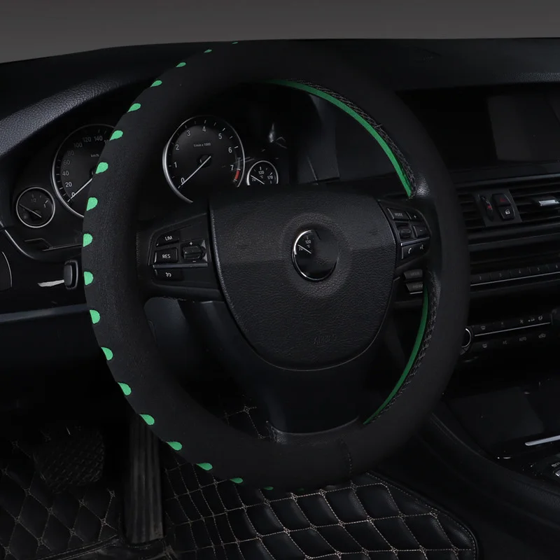 green Резиновая ручка рулевого колеса для гоночного автомобиля для Alfa Romeo 159 Kia Ceed Rio Cerato Sportage Subaru Foreste Impreza Saab - Название цвета: green