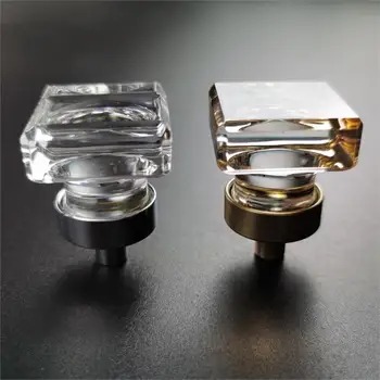 

Crystal Knobs and Handles Modern Style Wardrobe Cabinet Handles Square Drawer Pulls Simple Furniture Hardware/2 Colors