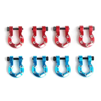 

2Pcs creative Metal Red Blue RC Car Crawler Bumper Trailer Metal Shackle Tow Hooks for Traxxas TRX4 Car Exterior Accessories New