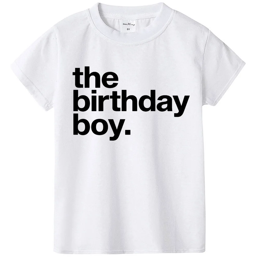 Birthday Boy Kids Boys T-shirt for Birthday Summer Children Clothing Funny T Shirt Family Party Clothes Children Birthday Wear images - 6