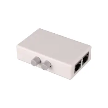 

EDAL Mini 2 Port RJ45 RJ-45 Network Switch Ethernet Network Box Switcher Dual 2 Way Port Manual Sharing Switch Adapter HUB
