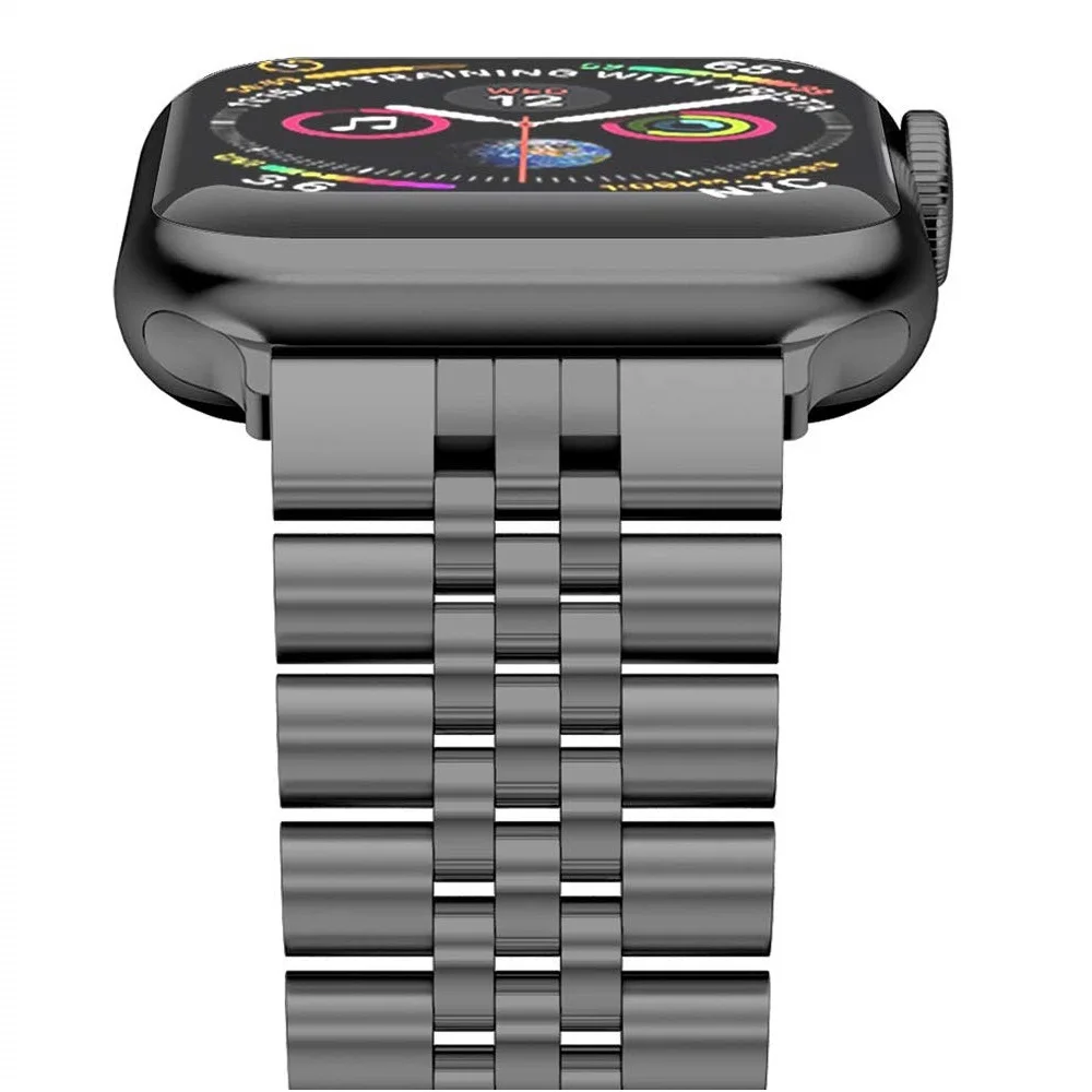Браслет звеньевой из нержавеющей стали для iWatch спортивный ремешок apple watch 5 6 40 мм 44