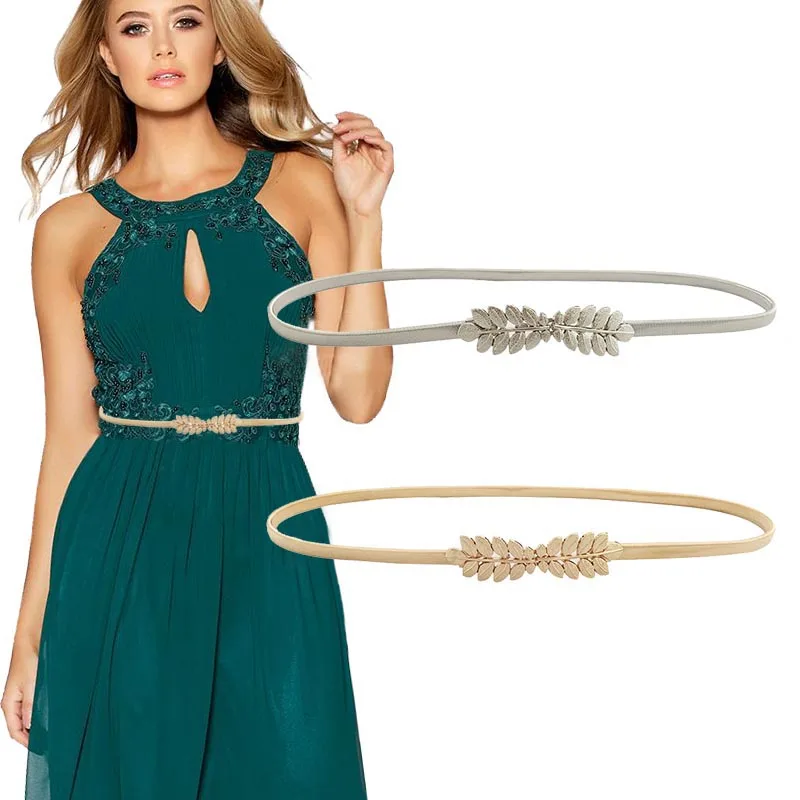 Women Flower Leaf Ladies Waist Belts 