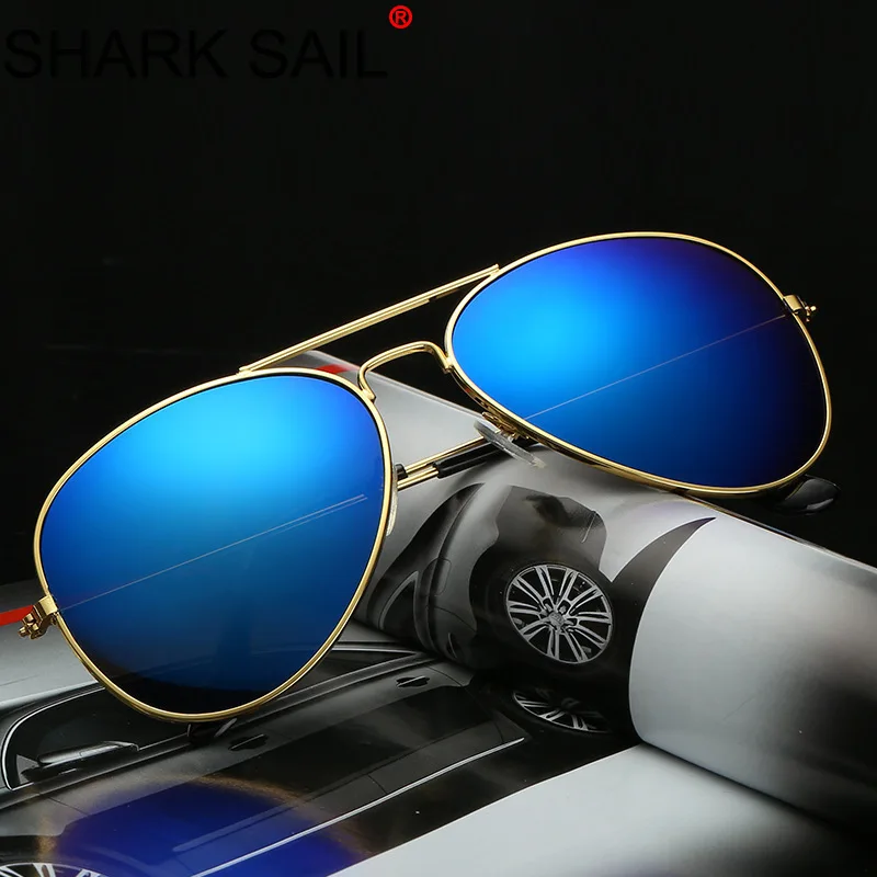 Солнцезащитные очки SHARK SAIL классические цветные в металлической оправе 3025 3026
