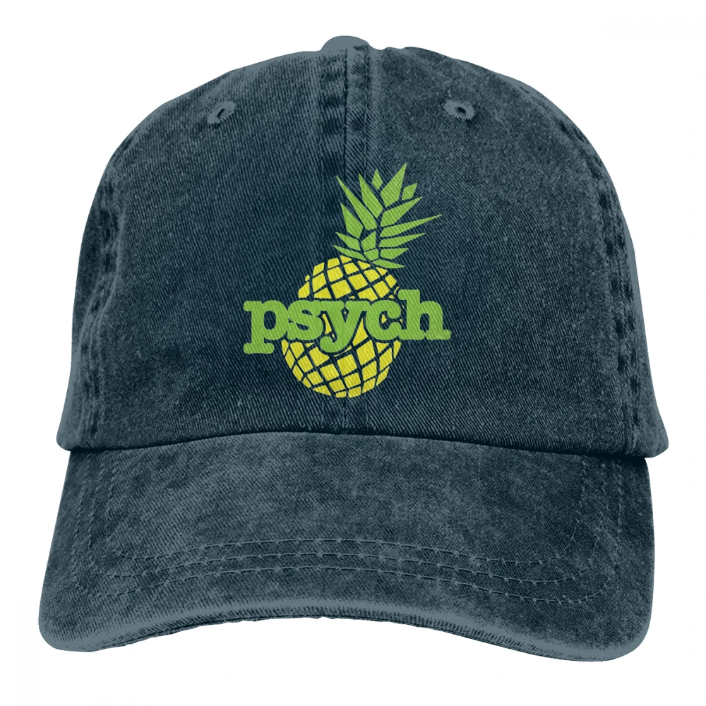 Psych ананас Casquette черный унисекс Мужские Женские джинсовые бейсболка с ремешком кепки Регулируемый Гольф папа шляпа